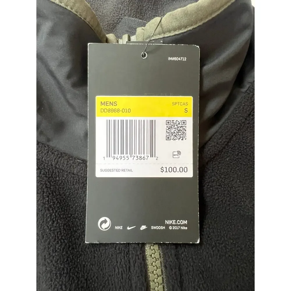 Nike Sportswear 1/2 Zip Fleece Pullover Men's Noir DD8968-010 NWT Size S